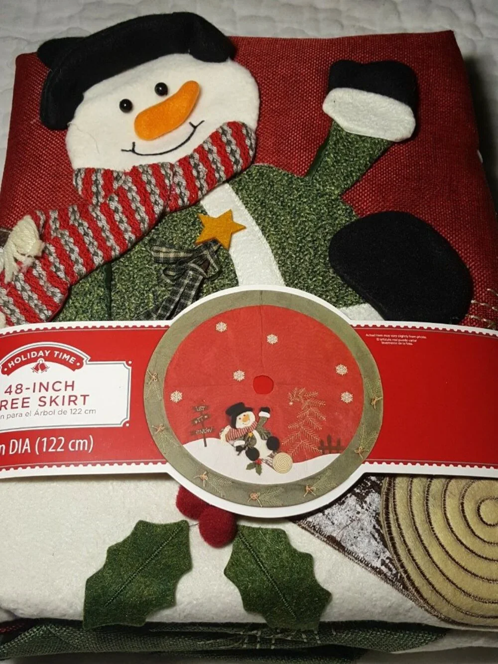 Reindeer Or Snowman Christmas Tree Skirt 3D 48
